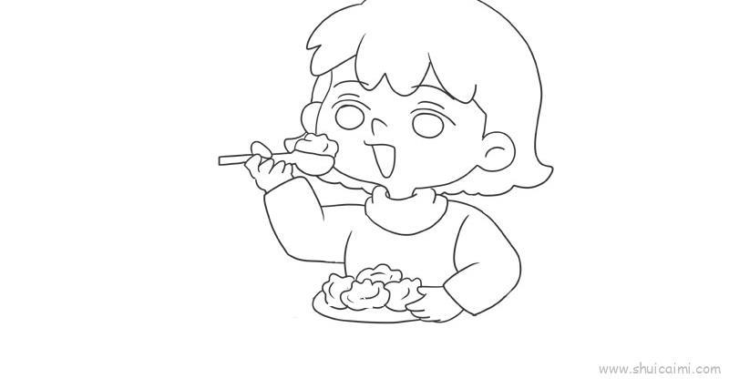 冬至食俗儿童画怎么画 冬至食俗简笔画图片大全