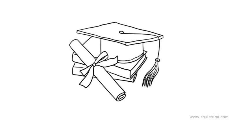 毕业帽儿童画怎么画 毕业帽简笔画图片