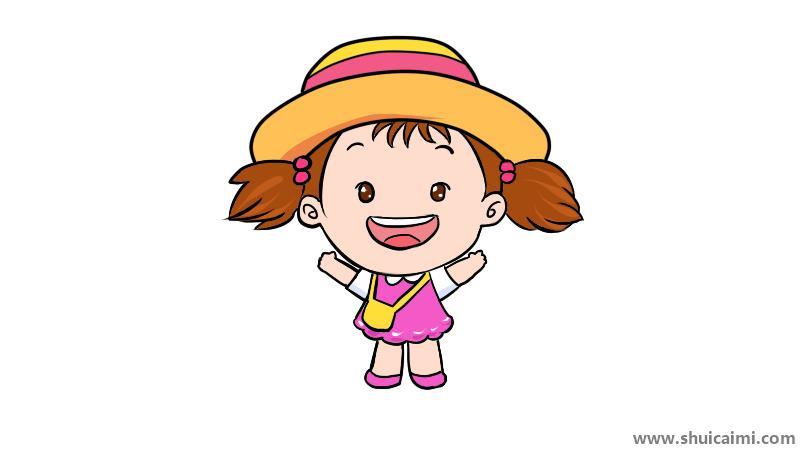 扎双马尾简笔画怎么画 扎双马尾简笔画图片大全