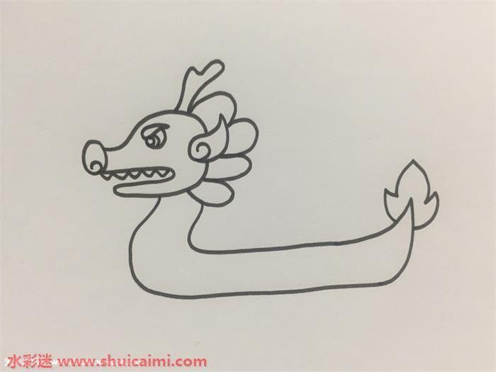 霸气龙舟怎么画 龙舟简笔画漂亮卡通