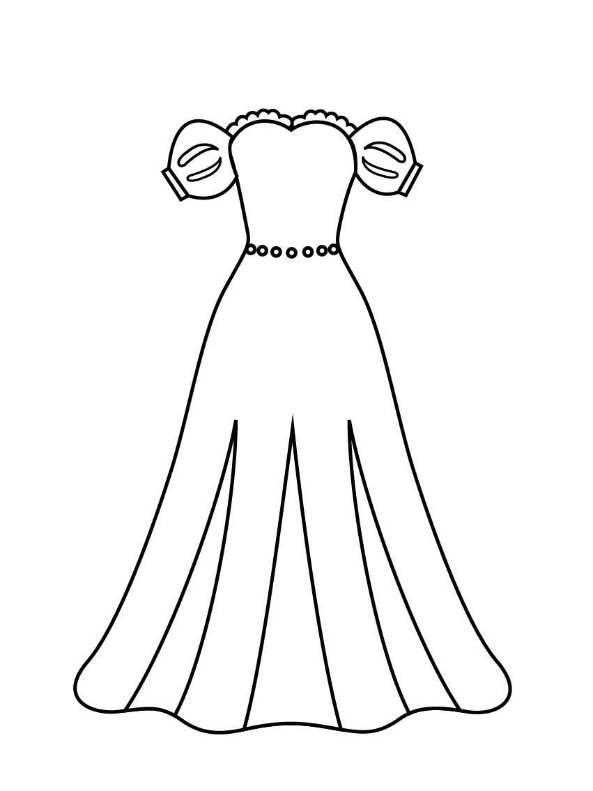 公主裙简笔画 公主裙简笔画简单又漂亮图片