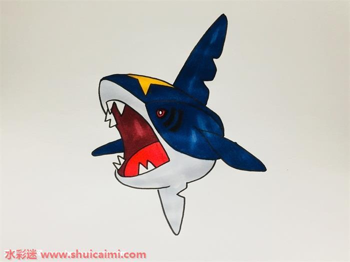 巨齿鲨怎么画 巨齿鲨简笔画简单又漂亮彩色