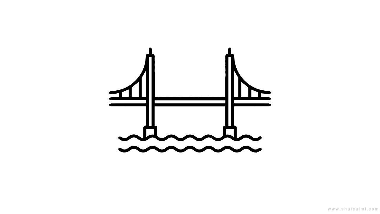 大桥简笔画怎么画 大桥简笔画好看