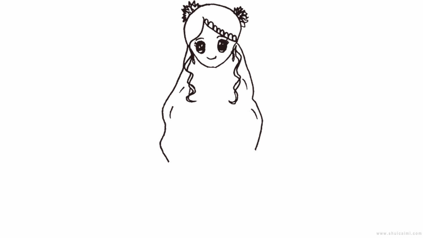 灵公主简笔画怎么画 灵公主简笔画步骤