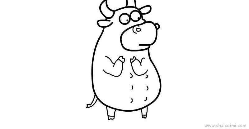 可爱小黄牛儿童画怎么画 可爱小黄牛简笔画步骤