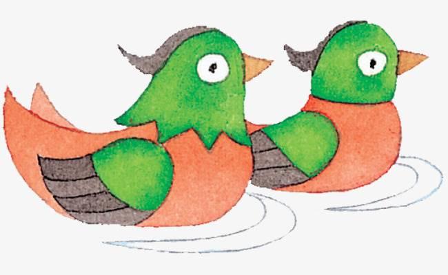 鸳鸯简笔画 一对鸳鸯简笔画