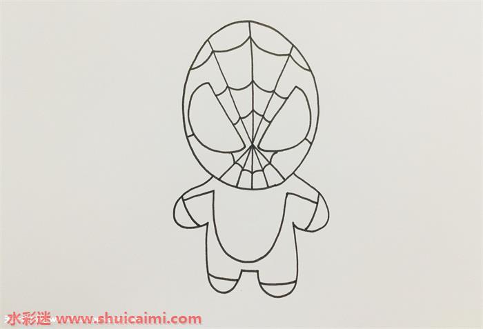 蜘蛛侠全身3d怎么画 蜘蛛侠全身3d简笔画漂亮