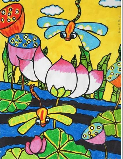 彩色简笔画 蜻蜓彩色简笔画