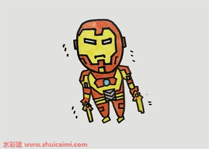 钢铁侠怎么画 钢铁侠简笔画图片大全彩色