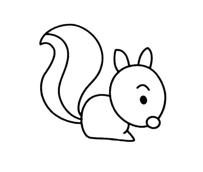 小松鼠简笔画 小松鼠简笔画可爱又简单