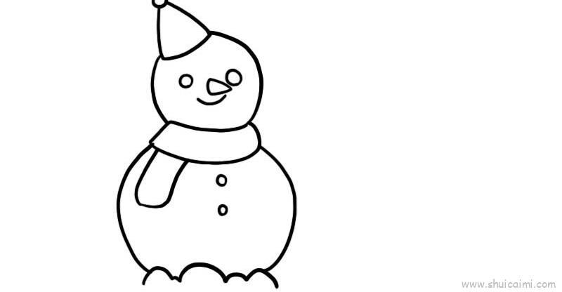 堆雪人儿童画怎么画 堆雪人简笔画好看