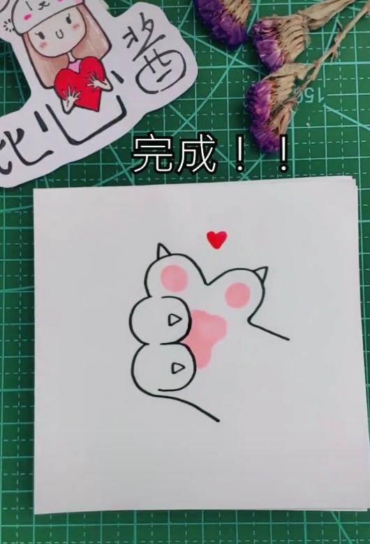 猫爪简笔画 猫爪简笔画可爱