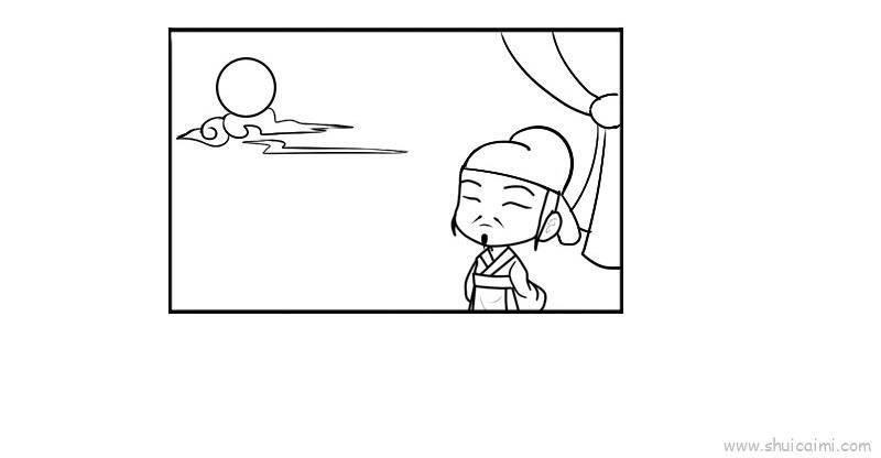 静夜思配图简笔画 静夜思配图简笔画画法