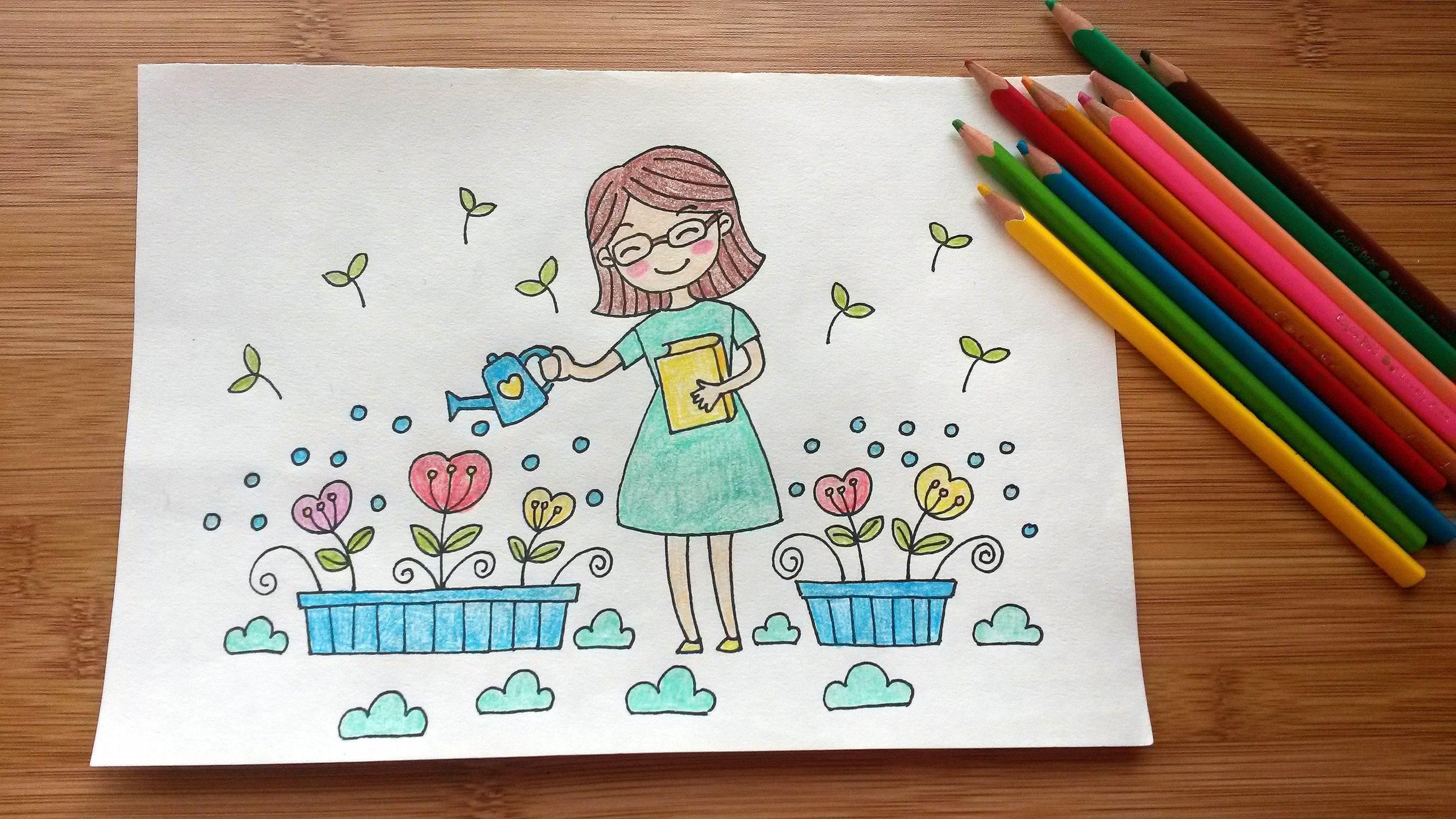 教师的简笔画图片大全 教师的简笔画图片大全大图