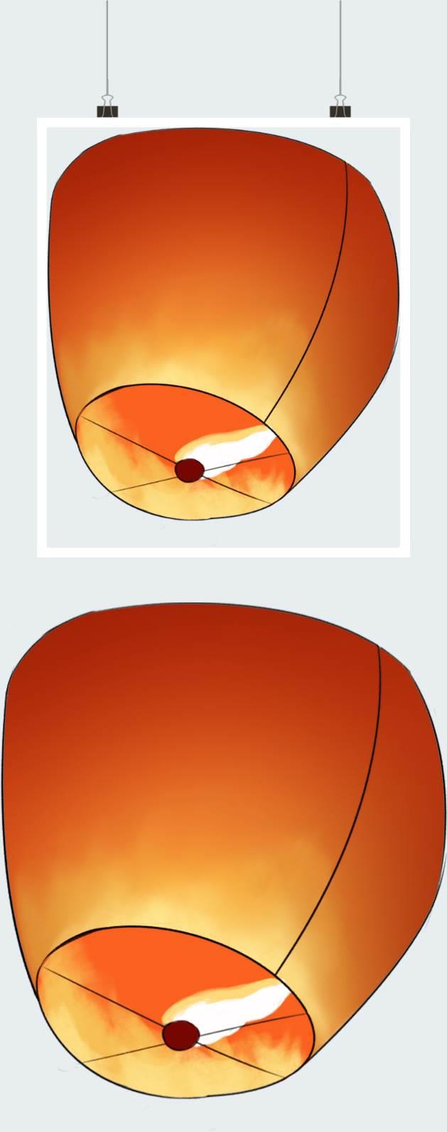 孔明灯简笔画 孔明灯简笔画法