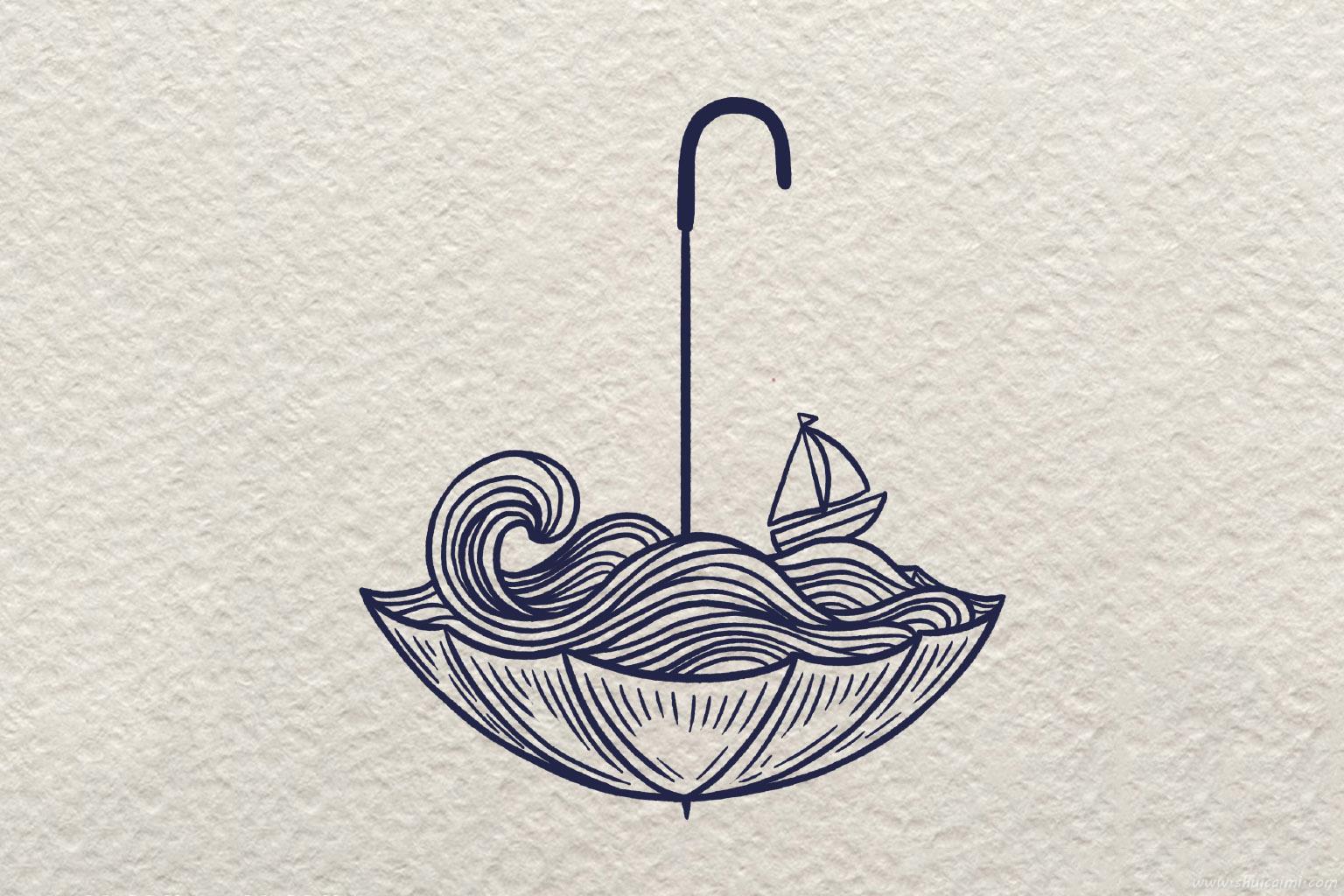 创意雨过天晴怎么画 创意雨过天晴简笔画步骤图