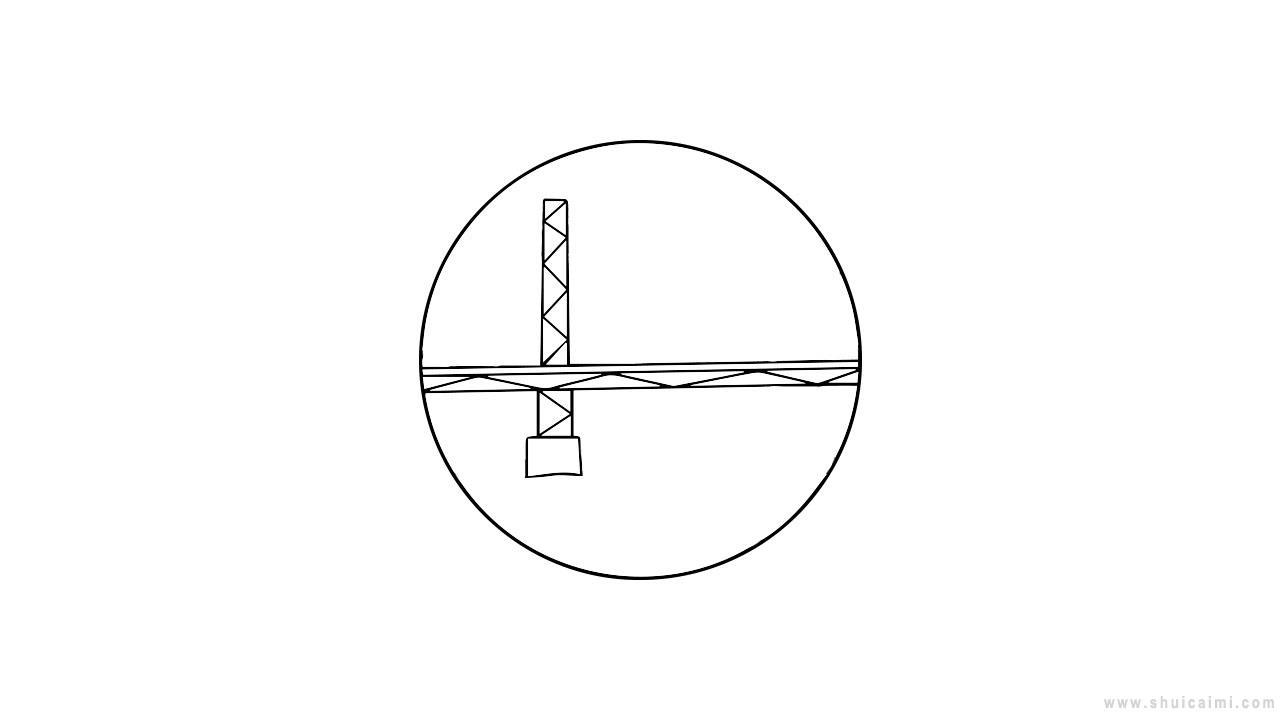 斜拉桥简笔画怎么画 斜拉桥简笔画图片大全