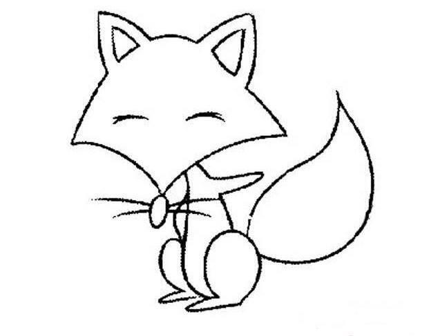 狐狸简笔画图片大全 狐狸简笔画图片大全可爱