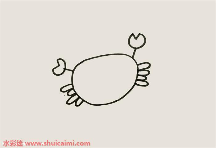 螃蟹怎么画 螃蟹简笔画漂亮卡通