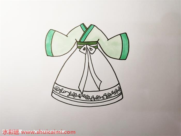 古装衣服怎么画 古装衣服简笔画彩色