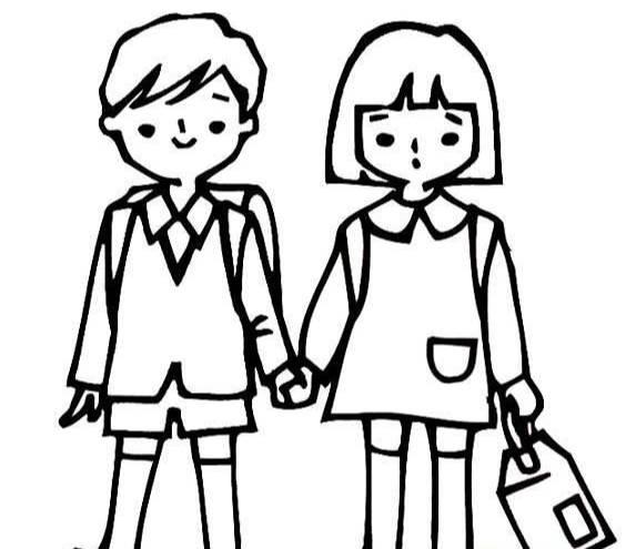 学生简笔画 学生简笔画女孩