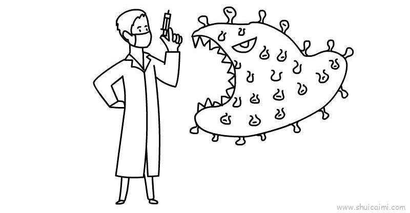 医生彩色儿童画怎么画 医生彩色简笔画简单