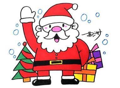 圣诞老人简笔画 圣诞老人简笔画可爱