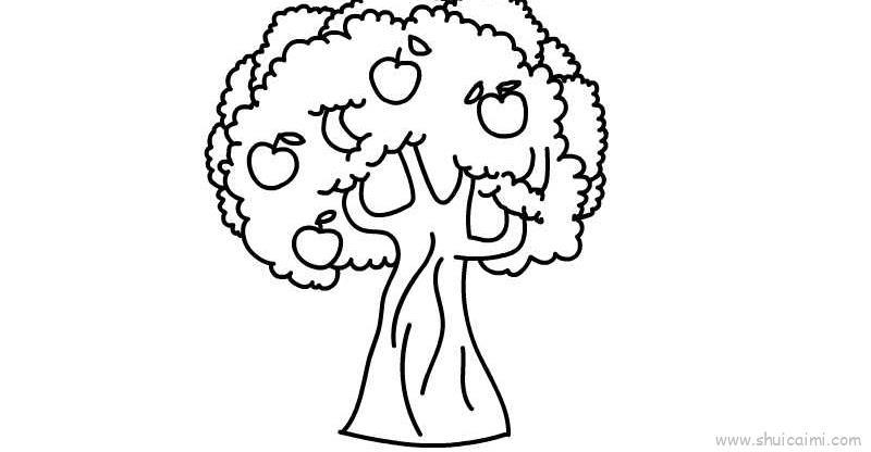 苹果树儿童画怎么画 苹果树简笔画图片大全