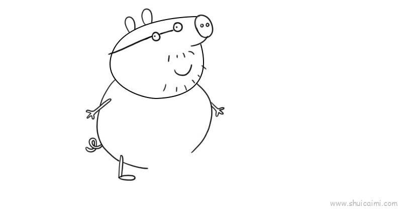 小猪佩奇全家福儿童画怎么画 小猪佩奇全家福简笔画步骤