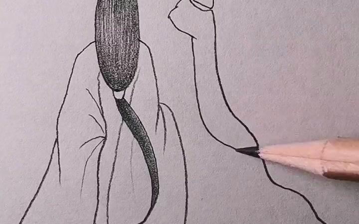 古风人物简笔画 古风人物简笔画男