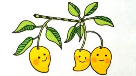 芒果简笔画 芒果简笔画简单可爱