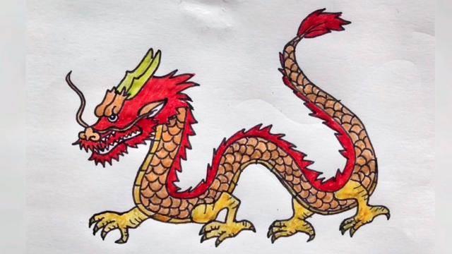 中国龙简笔画 中国龙简笔画简单霸气