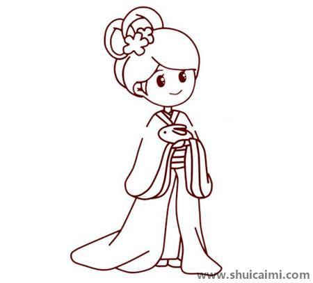 中秋节嫦娥儿童简笔画