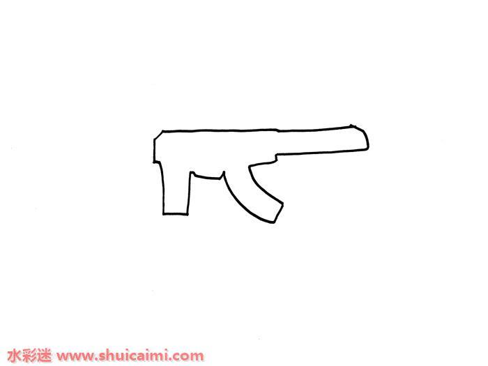 AK47怎么画 AK47简笔画步骤