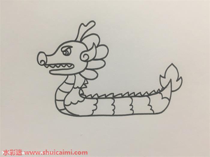 霸气龙舟怎么画 龙舟简笔画漂亮卡通