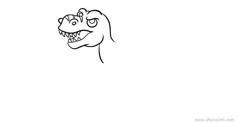 霸王龙儿童画怎么画 霸王龙简笔画好看