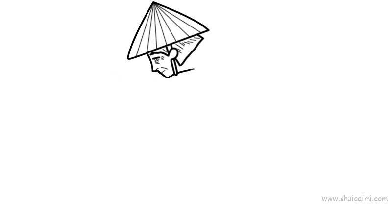 农民插秧儿童画怎么画 农民插秧简笔画教程