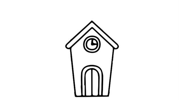 教学楼简笔画怎么画 教学楼简笔画步骤