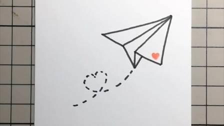 纸飞机简笔画 纸飞机简笔画图片