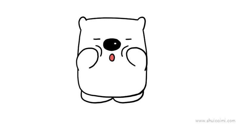 方块熊儿童画怎么画 方块熊简笔画简单