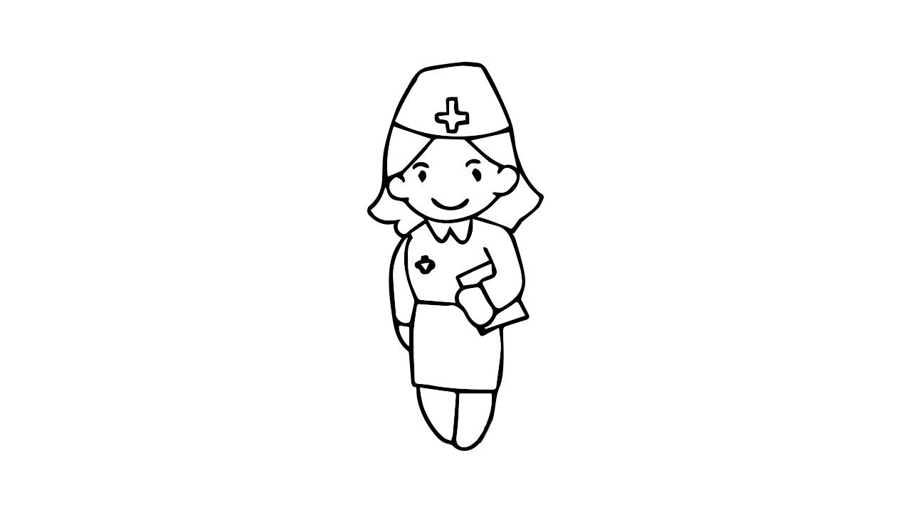 护士的简笔画怎么画 护士简笔画图片大全