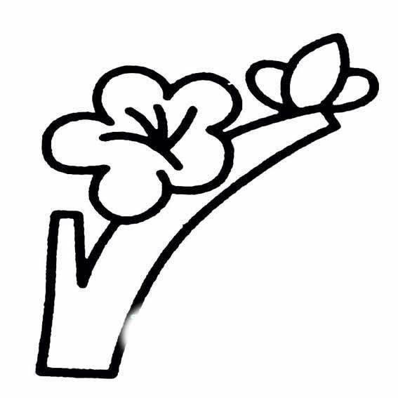 桃花简笔画 桃花简笔画彩色