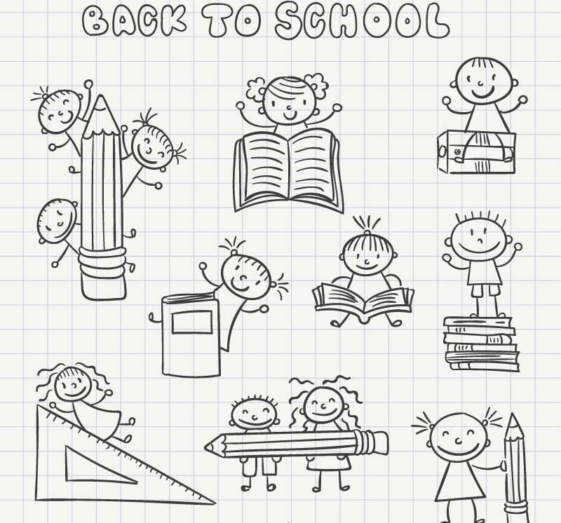 校园简笔画 校园简笔画小学教学楼