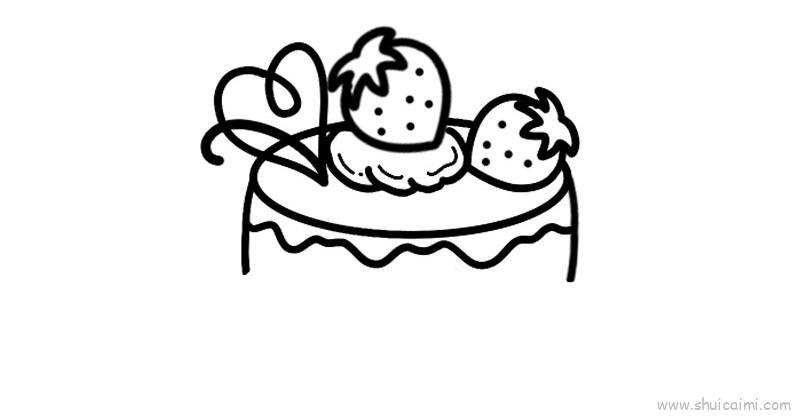 蛋糕儿童画怎么画 蛋糕简笔画顺序