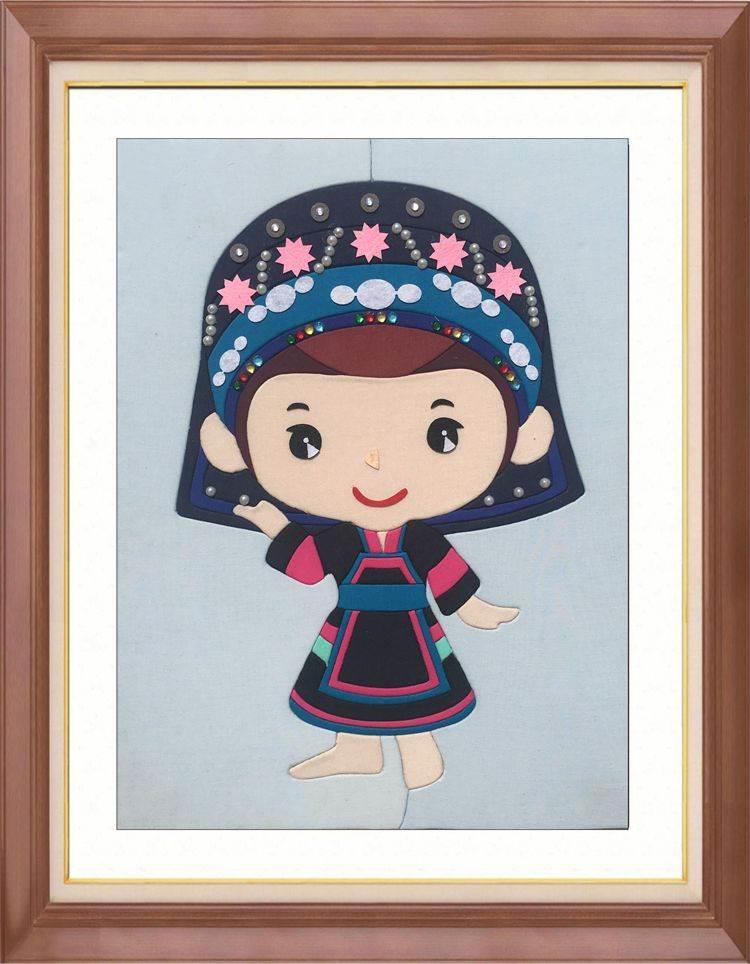 民族服饰简笔画 民族服饰简笔画彩色