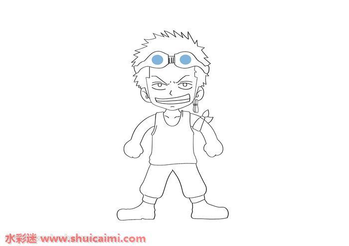 索隆怎么画 索隆简笔画简单