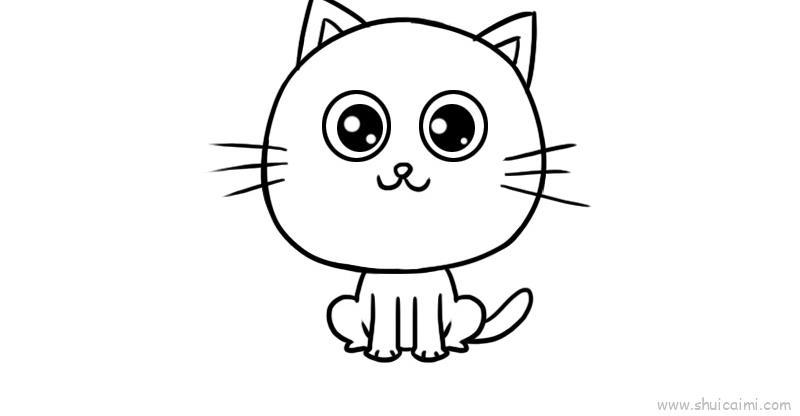 小花猫儿童画怎么画 小花猫简笔画顺序