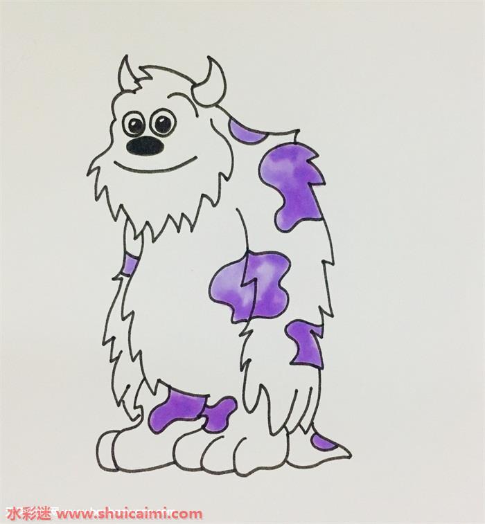 毛怪怎么画 毛怪简笔画步骤图