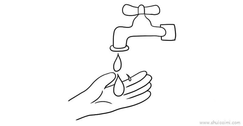水龙头儿童画怎么画 水龙头简笔画步骤
