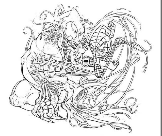 毒液简笔画 毒液简笔画帅气